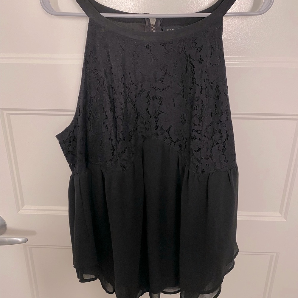 Black lace babydoll cami
